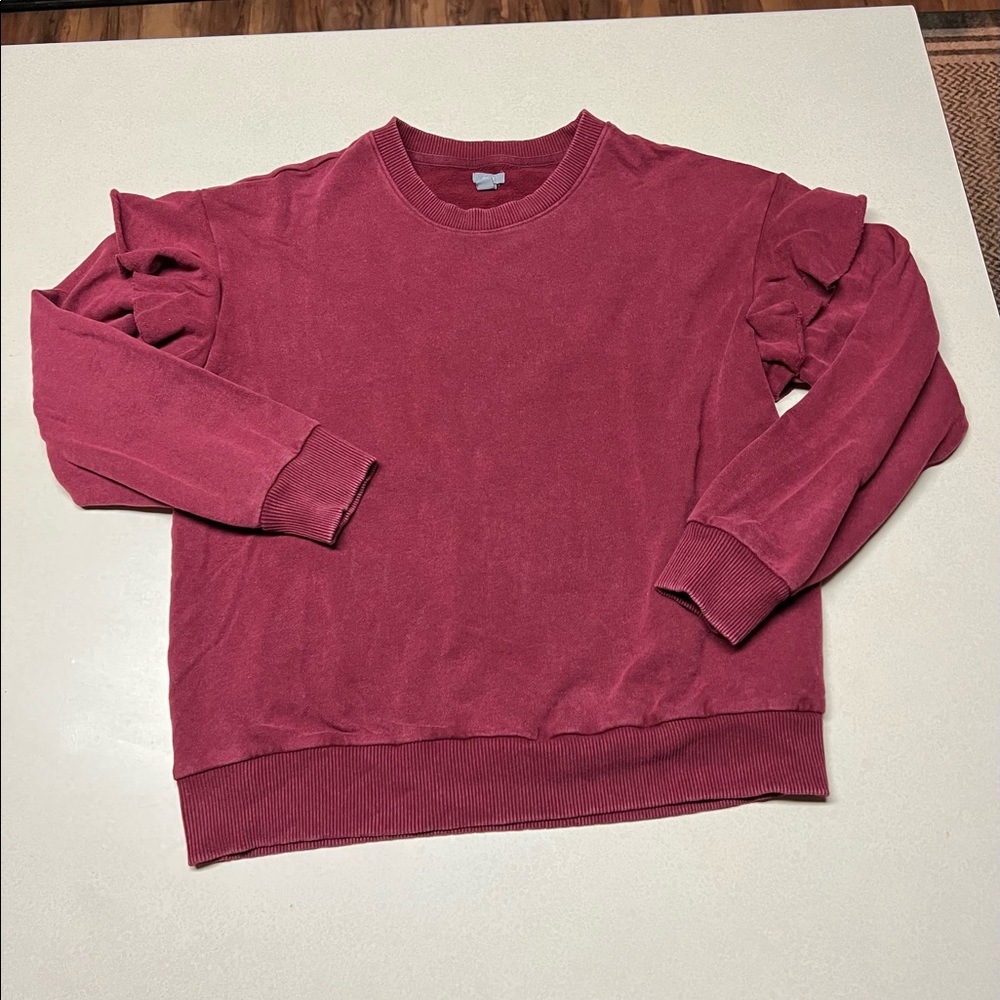 Aerie ruffle shoulder sweatshirt size Medium